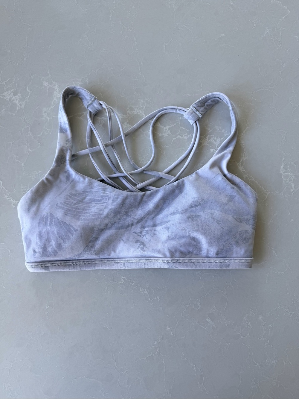 lululemon athletic Free to Be Bra - Wild Light Support A/B Cup Light Gray Marble